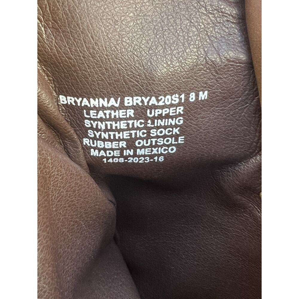 STEVE MADDEN Bryanna Moto Boot Brown Leather Women's Size 8 US - Picture 11 of 14